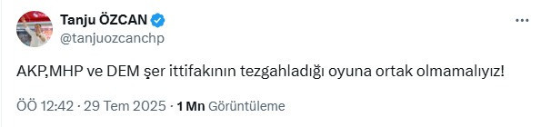 CHP’de “şer ittifakı” gerilimi: Tanju Özcan ve Özgür Özel arasında karşılıklı açıklamalar - Resim : 1
