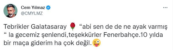 Cem Yılmaz'dan güldüren derbi yorumu! "10 yılda bir..." - Resim : 1