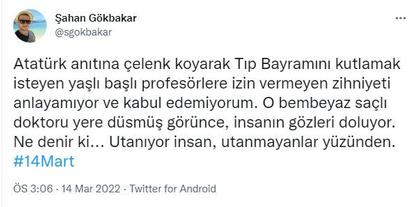 Şahan Gökbakar'dan doktorlara polis müdahalesine tepki: Utanıyor insan, utanmayanlar yüzünden - Resim : 2