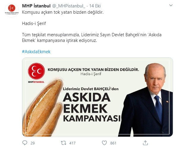 MHP 'askıda ekmek' kampanyası başlattı - Resim : 1