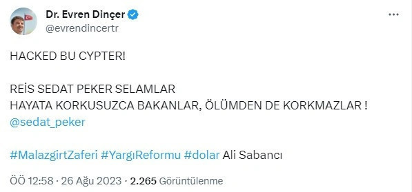 Aksaray Belediyesi'ne siber saldırı: Sedat Peker belediye başkanı oldu - Resim : 1