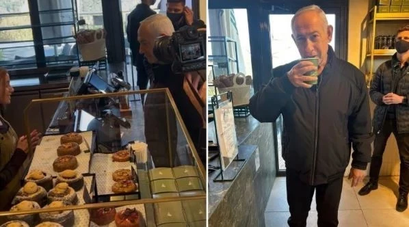 Bu görüntüler tartışmayı yeniden alevlendirdi! Netanyahu'dan dökülmeyen kahve gösterisi - Resim : 2