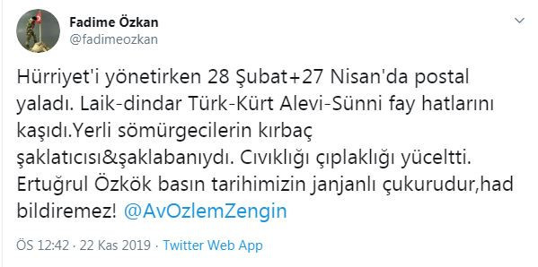 Star yazarı Özkök'e Twitter'dan salladı: Tarihimizin janjanlı çukuru! - Resim : 2