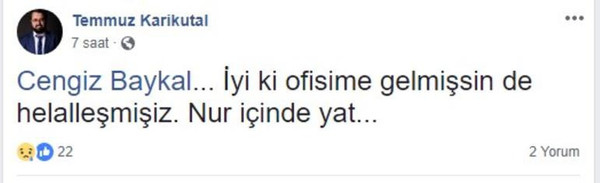 Ünlü oyuncu Cengiz Baykal'dan acı haber! - Resim : 1