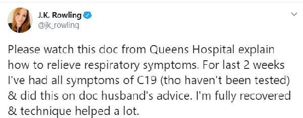 Harry Potter’ın yazarından Koronavirüs açıklaması - Resim : 1