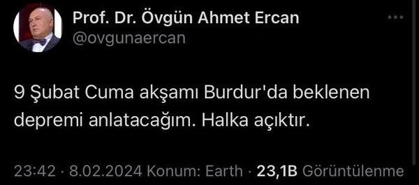 Prof. Dr. Övgün Ahmet Ercan'ın deprem açıklaması gece yarısı paniğe neden oldu - Resim : 1