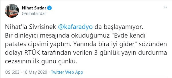 ”Yanında bira iyi gider” sözüne RTÜK’ten ceza! - Resim : 1