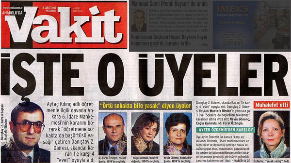 Akit, “TSK'da türban, laikliğe aykırı” diyen Danıştay savcısının ismini istiyor - Resim : 1