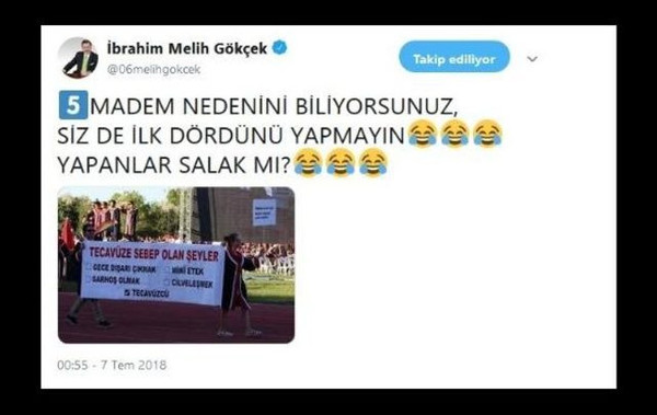 Melih Gökçek'ten öğrenciye 'tecavüz' yanıtı: Mini etek giyiyorsan sonuçlarına katlanırsın! - Resim : 1