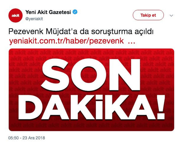 Yeni Akit'in Müjdat Gezen paylaşımına tepki yağdı! - Resim : 1