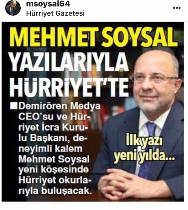 Hürriyet Gazetesi'nde flaş gelişme! Yeni köşe yazarı kim oldu? - Resim : 1
