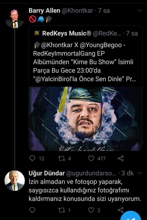 Ünlü rapçi Khontkar Uğur Dündar'ı çok kızdırdı: "Üstad amacım sana..." - Resim : 2