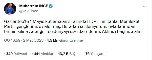 1 Mayıs'taki görüntüler Muharrem İnce'yi kızdırdı: Dünyayı dar ederim aklınızı başınıza alın - Resim : 2