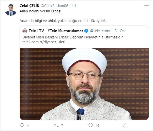 CHP'den Ali Erbaş'ın deprem ile ilgili sözlerine sert tepki: "Allah belanı versin!" - Resim : 1