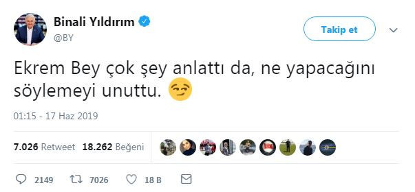 Binali Yıldırım'dan çorbacıda İmamoğlu tweeti - Resim : 2
