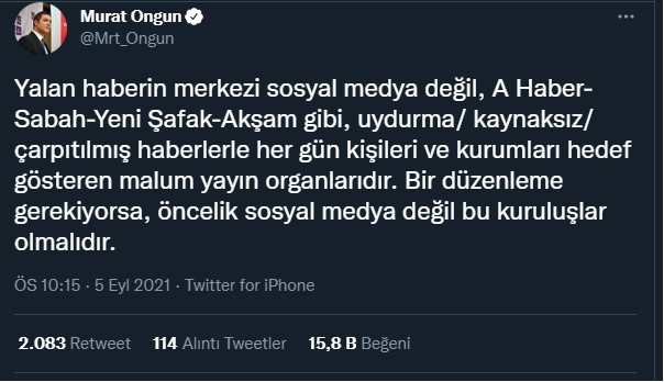 İBB Sözcüsü Murat Ongun'dan iktidar medyasını çıldırtacak paylaşım: "Yalan haberin merkezi..." - Resim : 1