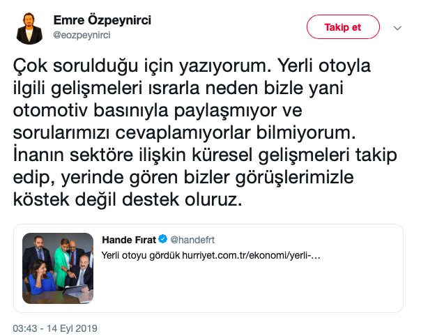 Hürriyet yazarından 'yerli oto' tepkisi! - Resim : 1