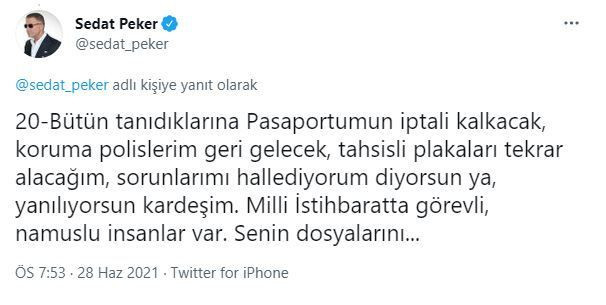 Sedat Peker MİT'ten bilgi mi alıyor? - Resim : 1