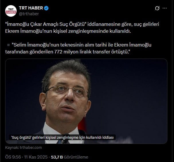 İBB iddianamesi haberinde 1000 katlık hata: Anadolu Ajansı düzeltme geçti, TRT tweeti silmedi - Resim : 2