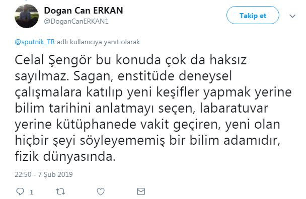 Celal Şengör yine Twitter'ın gündemine oturdu! 'Carl Sagan sahtekarın biriydi' - Resim : 6