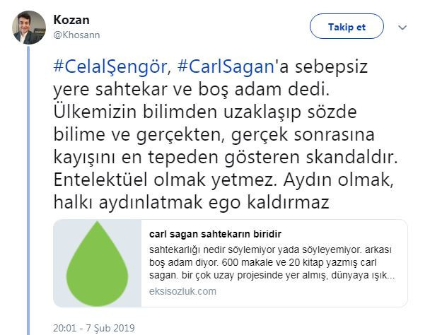 Celal Şengör yine Twitter'ın gündemine oturdu! 'Carl Sagan sahtekarın biriydi' - Resim : 4