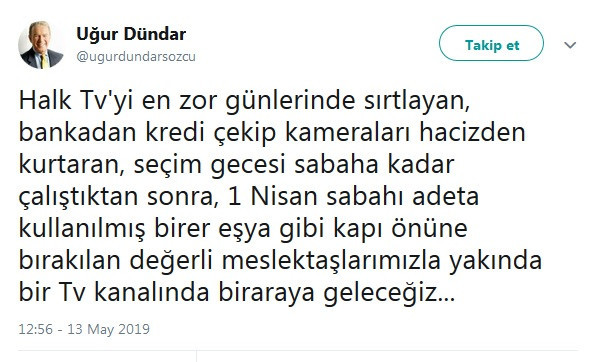 Uğur Dündar'dan TV kanalı müjdesi - Resim : 1