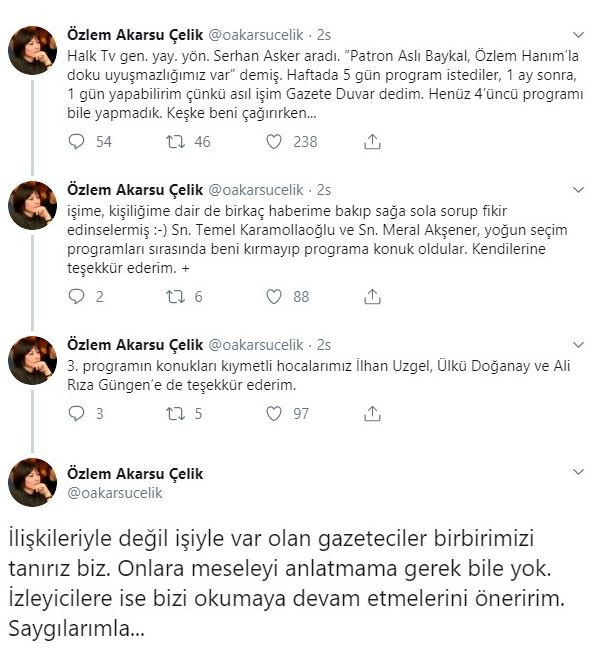 Baykal'ın kızı Halk TV'den bir ismi daha kovdu! 'Doku uyuşmazlığımız var!' - Resim : 1