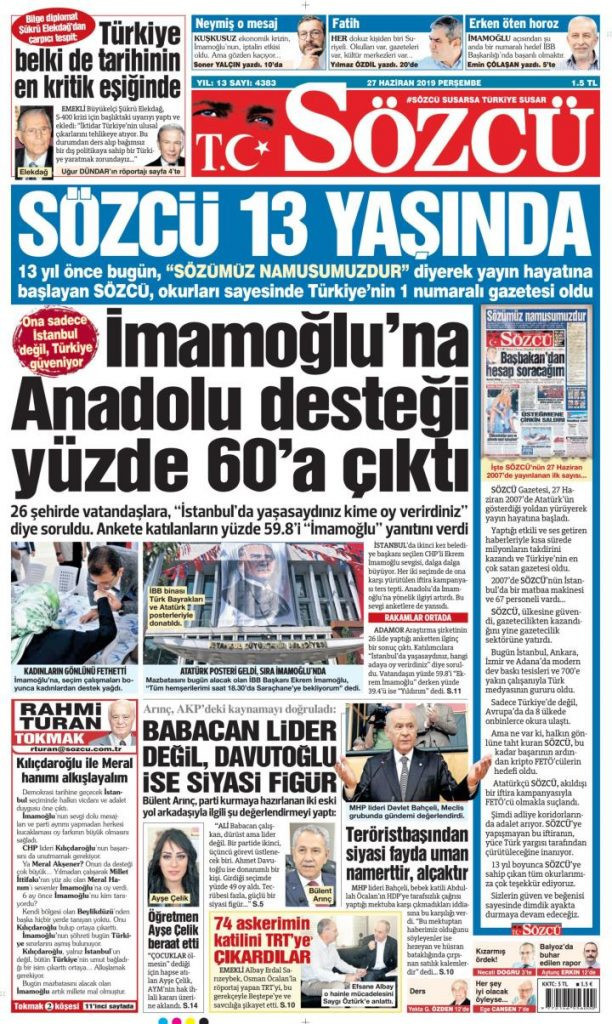 Yayın hayatına böyle başlamıştı! Sözcü Gazetesi 13. yaşını kutluyor! - Resim : 1