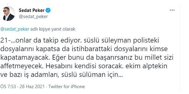 Sedat Peker MİT'ten bilgi mi alıyor? - Resim : 2