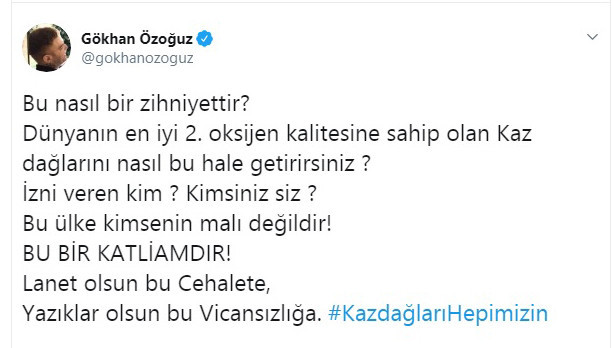 Sanatçılar Kazdağları’ndaki katliama isyan etti! - Resim : 1
