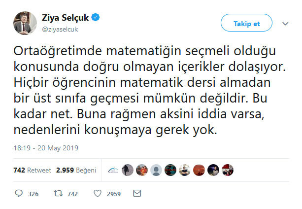 Matematik dersi seçmeli mi oluyor? Bakan Selçuk açıkladı! - Resim : 1