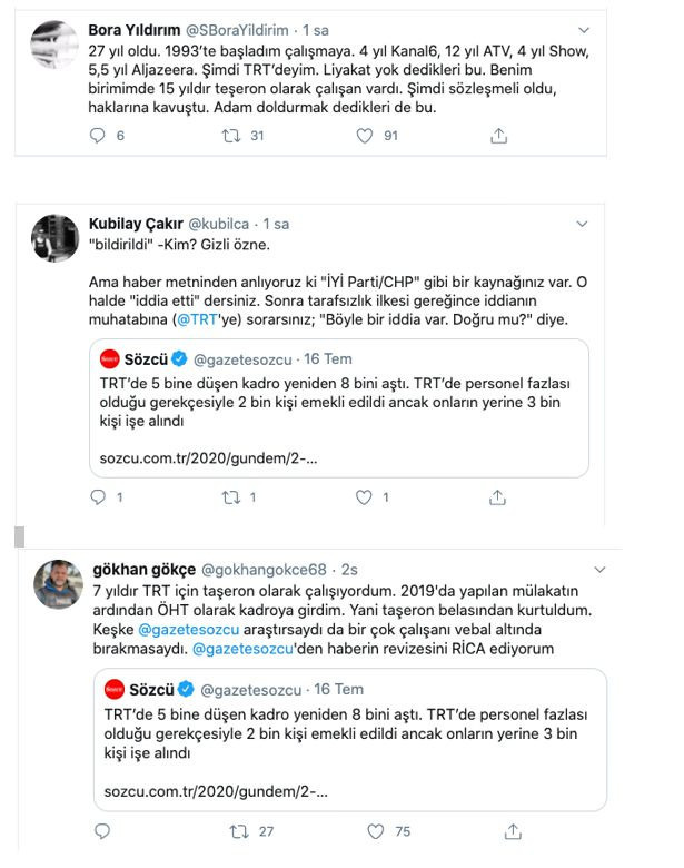 Sözcü yazarı TRT çalışanlarını kızdırdı! Twitter’da liyakat kampanyası! - Resim : 5