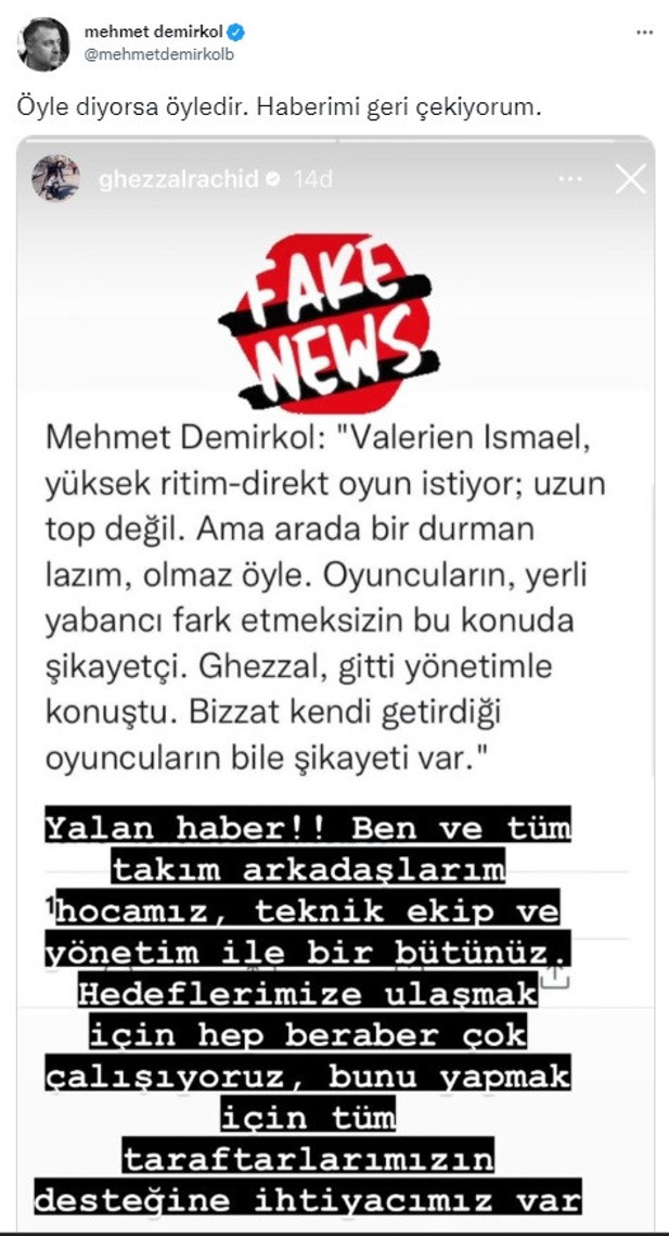 Ghezzal'dan o habere sert yalanlama - Resim : 2