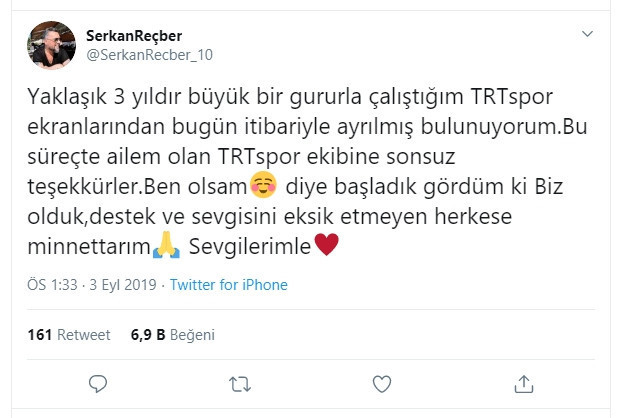 TRT Spor'dan bomba ayrılık! Usta yorumcu neden veda etti? - Resim : 1