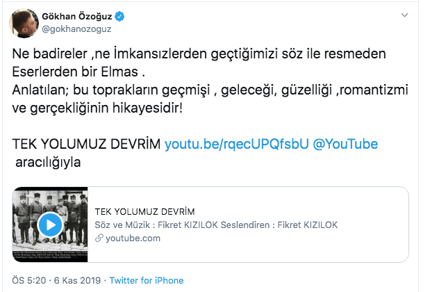 Gökhan Özoğuz'dan 'devrim' paylaşımı! - Resim : 1