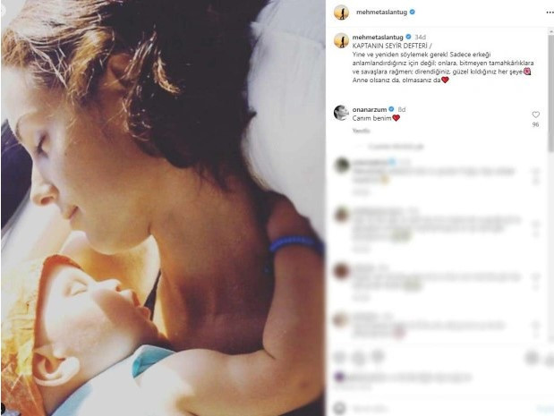 Mehmet Aslantuğ boşanacağı Arzum Onan'ın Anneler Günü'nü kutladı - Resim : 1