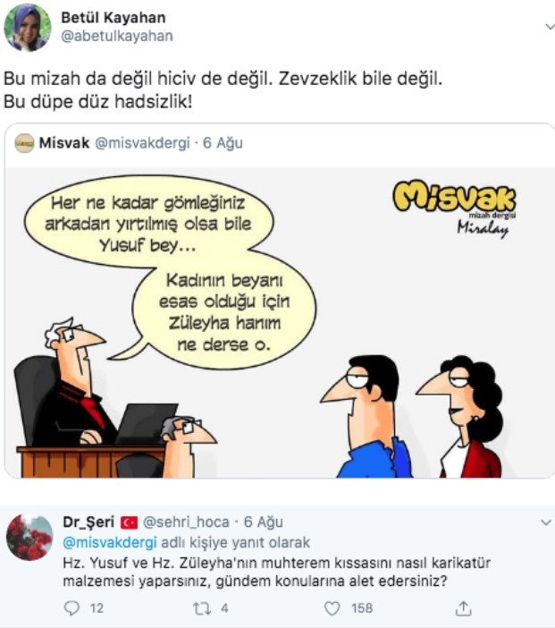 Misvak'ın 'Hz. Yusuf' karikatürüne sert tepki: Düpedüz hadsizlik! - Resim : 2