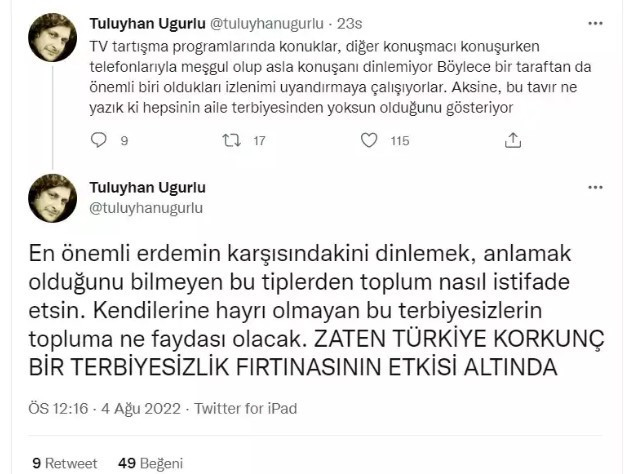 Ünlü sanatçı tartışma programlarını hedef aldı: "Kendilerine hayrı olmayan bu terbiyesizlerin..." - Resim : 1