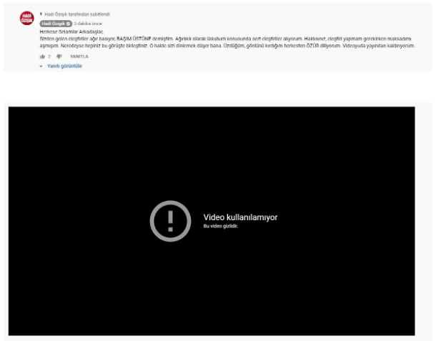 Ayasofya Baş İmamı'nı hedef almıştı... Hadi Özışık videoyu kaldırdı, özür diledi! - Resim : 2