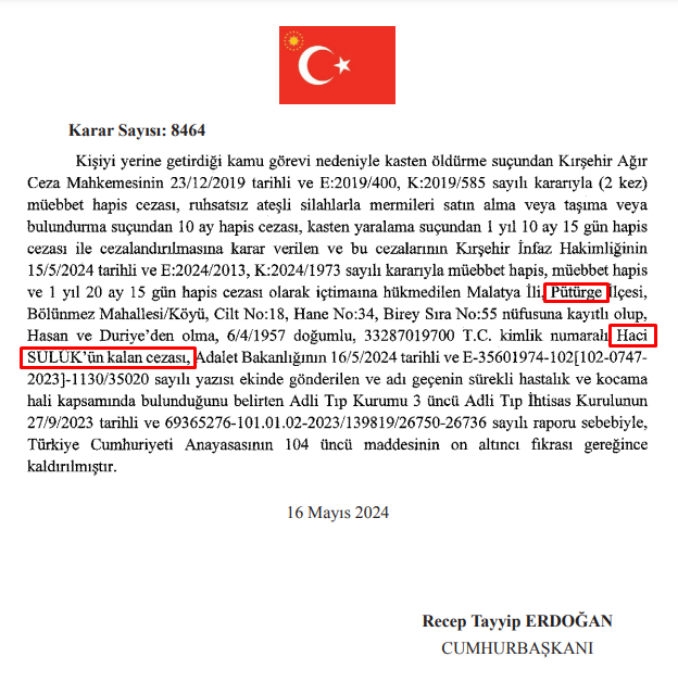 Saadet Partili 2 müşahidi öldüren AKP’li ismin babasına Erdoğan’dan af - Resim : 1