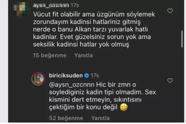 Biricik Suden'in karın kasları sosyal medyayı salladı! 'Seksilik yok' diyen takipçisine olay yanıt - Resim : 2