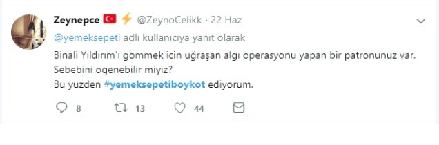 Yemeksepeti CEO'sunun Binali Yıldırım ile ilgili paylaşımına tepki - Resim : 1