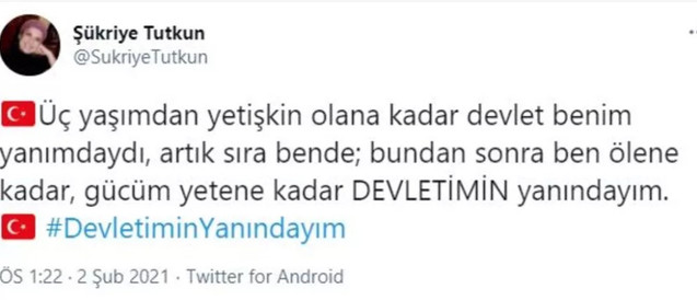 Şükriye Tutkun'dan Boğaziçi tepkisi! 'Ölene kadar devletimin yanındayım' - Resim : 1