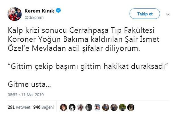 Ünlü şair İsmet Özel'den üzücü haber! - Resim : 1