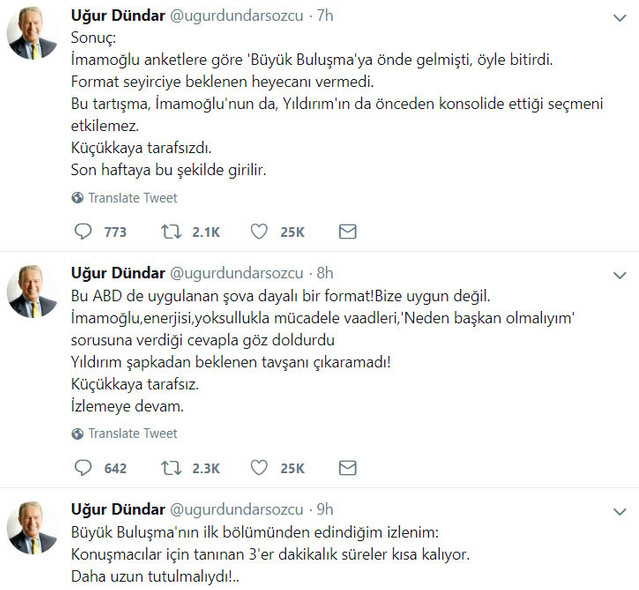 Dündar’dan ‘İmamoğlu-Yıldırım yayını’ değerlendirmesi - Resim : 1