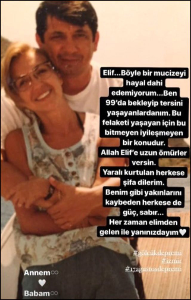 1999 depreminde ailesini kaybetmişti... Ünlü oyuncudan yürek yakan paylaşım - Resim : 1