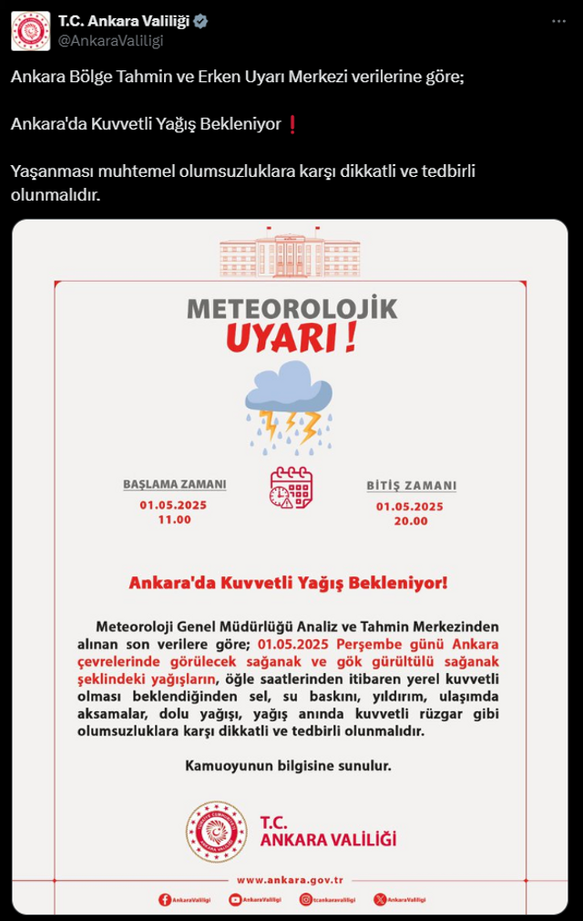 "Sel, su baskını, dolu..." Valilikten vatandaşlara sağanak uyarısı! - Resim : 1