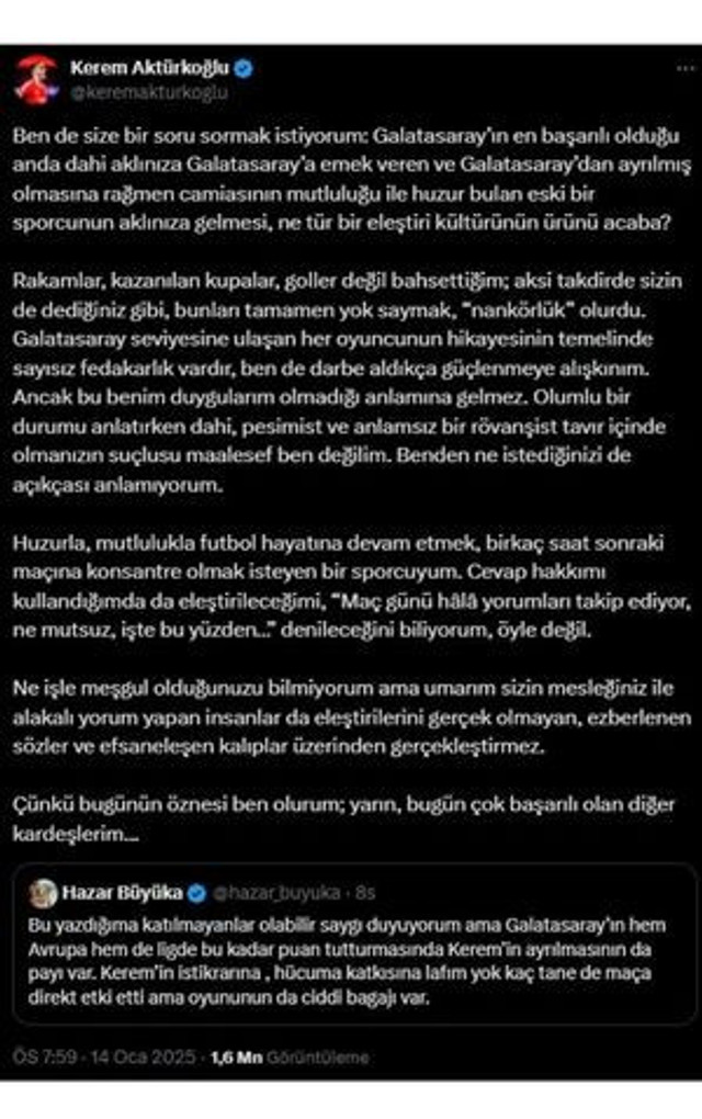 Kerem Aktürkoğlu, sosyal medyadan gelen eleştirilere tepki gösterdi - Resim : 1