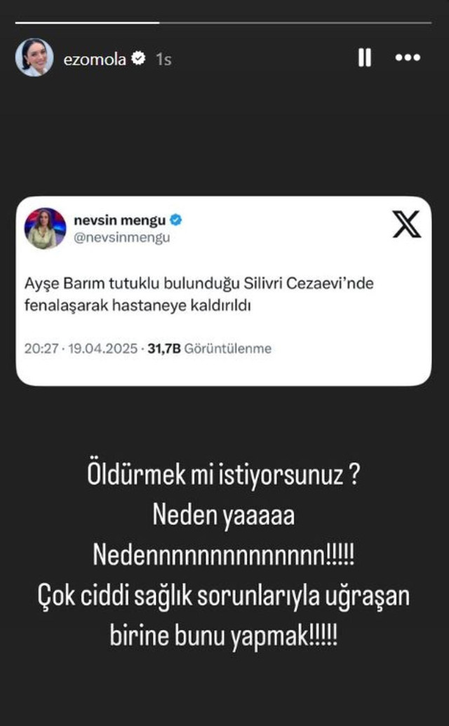 Ezgi Mola cezaevinden gelen haberle çıldırdı! O sözlerle sitem etti... - Resim : 1