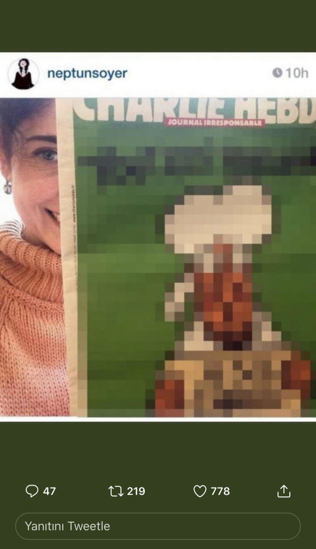 CHP'li Tunç Soyer'in eşinden skandal Charlie Hebdo paylaşımı! - Resim : 1